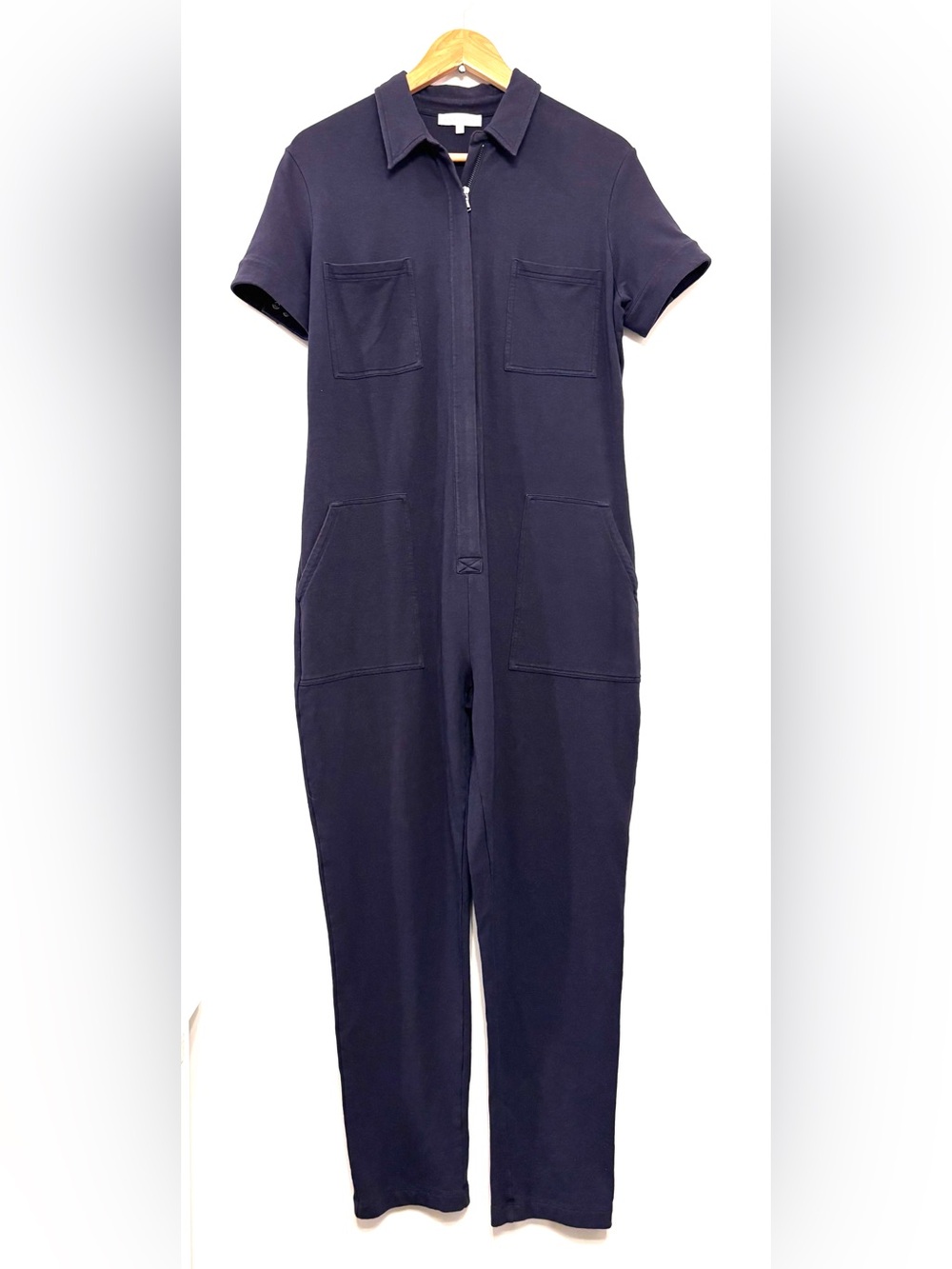 Anatomie Eleanor Terry Jumpsuit Navy Blue Luxury Travel Comfort Women’s Size L